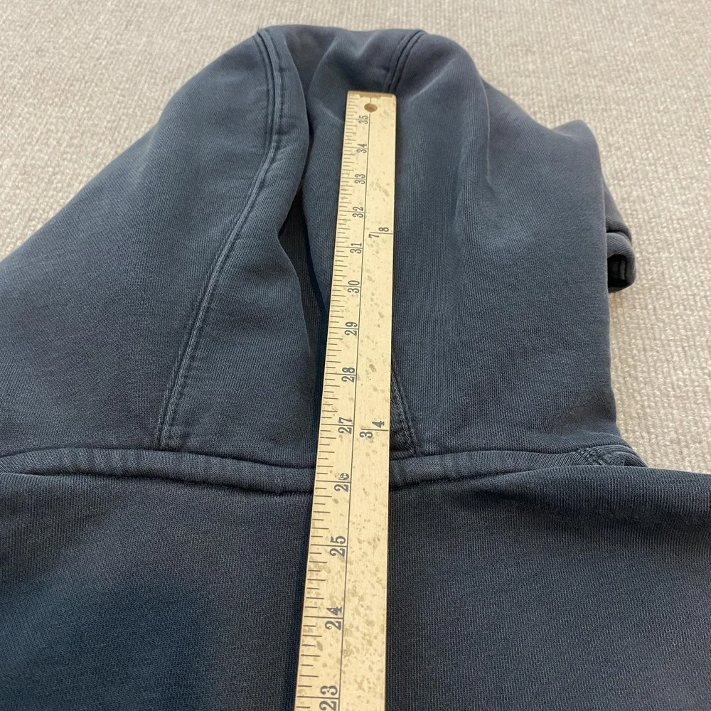 Nike Hoodie Mens Large Gray Pullover Swoosh Logo Distressed Skater Sweatshirt